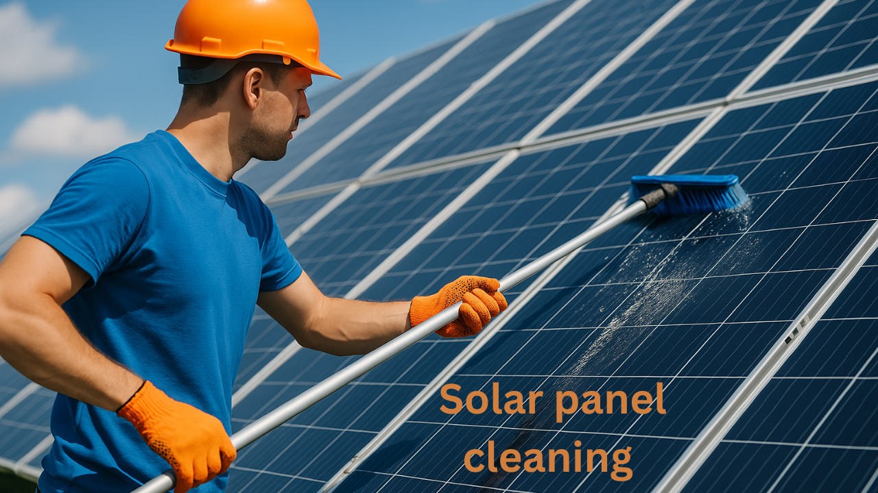 Solar panel cleaning